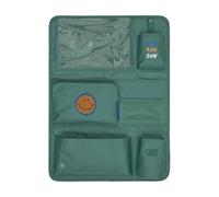 LÄSSIG Car Organiser, Car Back Seat Organiser, Back Seat Bag for Car, for Hanging, Foldable, Car Wrap-to-Go, Dark Green, dark green, Modern