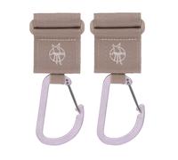 Lässig Casual Stroller Hooks With Carabiner Beige