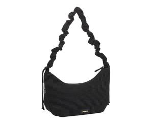 LÄSSIG Changing Bag 9L Crossbody Bum Bag Up Lunua Black Quilted | 9L Shoulder or Crossbody Bag Water Resistant Outer Material with Changing Accessories & Stroller Attachment