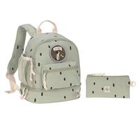 LÄSSIG Children's backpack with chest strap kindergarten bag kindergarten backpack 27 cm, 6.5 liters, 3 years/mini backpack Happy Prints, light olive
