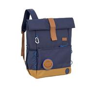 LÄSSIG Children's Backpack with Chest Strap, Leisure Backpack, Water-Repellent, 12 litres/Medium Rolltop Backpack, darkblue, 12-15 L, Modern