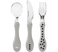 LÄSSIG Children's Cutlery Set 3-Piece Spoon Fork Knife Stainless Steel Plastic Handle Cutlery 3 Pieces Little Chums Cat