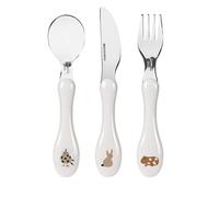 LÄSSIG Children's Cutlery Set 3-Piece Spoon Fork Knife Stainless Steel Plastic Handle/Cutlery Little Mateys