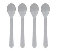 LÄSSIG Children's Cutlery Set 4-Piece Spoon Set Without Melamine BPA-Free Biocomposite/Spoon Set Geo Grey/Blue