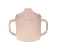 LÄSSIG Children's Drinking Cup with Handle and Removable Lid 150 ml Sippy Cup Plain Powder Pink
