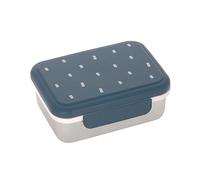 LÄSSIG Children's Lunch Box Stainless Steel Lunch Box Breakfast Box Sustainable Nursery School Happy Prints Midnight Blue