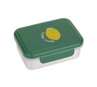 LÄSSIG Children's Lunch Box Stainless Steel Lunch Box with Divider Happy Fruits Lemon