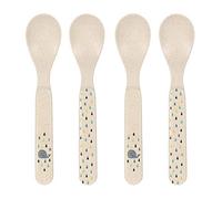LÄSSIG Children's Spoon Set (4 Pieces) Melamine BPA Dishwasher and Microwave Spoon Set Little Water Whale Blue