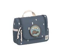 LÄSSIG Children's Toiletry Bag Wash Bag Wash Bag for Hanging 20 cm Mini Wash Bag, Happy Prints Dark Blue, 20 cm, Children's Toiletry Bag