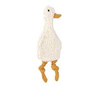 LÄSSIG Comforter Baby Cuddly Toy/Knitted Baby Comforter GOTS Tiny Farmer Goose, Beige