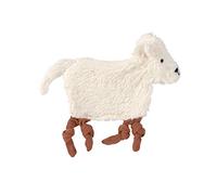 LÄSSIG Comforter Baby Cuddly Toy/Knitted Baby Comforter GOTS Tiny Farmer Sheep, Beige