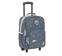 LÄSSIG Happy Prints Children's Suitcase Trolley with Telescopic Rod and Wheels for Children Hand Luggage/Trolley Dark Blue, darkblue, 46 cm, Children's Suitcase Trolley with Wheels