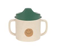 LÄSSIG Kids Cup with Handle and Removable Lid 150 Ml/Sippy Cup Pp/Cellulose Happy Rascals Smile Green