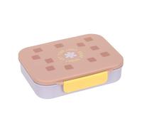 LÄSSIG Kids Lunch Box BPA Free Lunch Box with Removable Divider Bento Design (Pink/Purple)