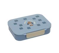 LÄSSIG Kids Lunch Box BPA Free with Removable Divider - Party Design (Blue/Green)