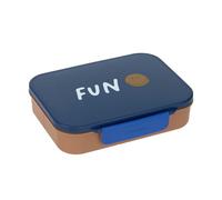 LÄSSIG Little Gang Smile Children's Lunch Box BPA-Free with Removable Divider Bento Lunch Box Navy