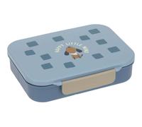 LÄSSIG Kids Lunch Box BPA Free with Removable Divider - Party Design (Blue/Green)