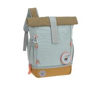 LÄSSIG Nursery Backpack Children's Backpack Rolltop with Chest Strap Water-Repellent 11 Litres/Mini Rolltop Backpack, Nature Light Blue, standard size, Children's backpack