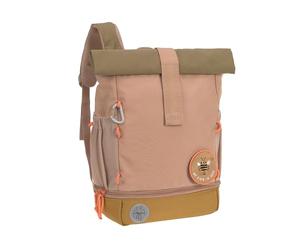 LÄSSIG Nursery Backpack Children's Backpack Rolltop with Chest Strap Water-Repellent 11 Litres/Mini Rolltop Backpack, Natural brown, standard size, Children's backpack