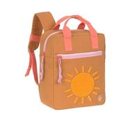 LÄSSIG Nursery Backpack with Chest Strap Children's Bag Water-Repellent/Little One & Me Square Backpack Small, brown, standard size, Modern
