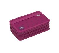 LÄSSIG Pencil Case Filled 20 Pieces/School Triple Pencil Case Unique, Pink
