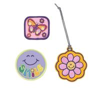 LÄSSIG Pendant and Patches Set (3 Pieces) with Press Stud, School Patches Set, Flowers, Mittel, Modern