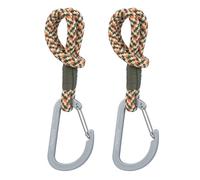 LÄSSIG Pram Attachment (2 Pieces) Carabiner Hook Pram Hook Shopping Hook Cord Olive Red Vanilla