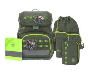 Lässig satchel rain cover Light Unique School Set 7 -piece Jungle Green dark green