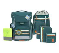 Lässig satchel Unique School Set Slim 7-teilig Dark Green