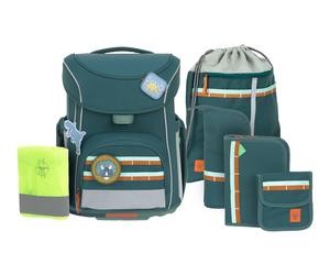 Lässig satchel Unique School Set Slim 7-teilig Dark Green