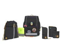 LÄSSIG Boxy Unique 7-Piece Children's School Bag Set, Black, Standard Size, Casual