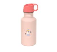 LÄSSIG Sunny Explorer Stainless Steel Water Bottle BPA Free 500ml Leak Proof Sports Drink Cap (Pink)