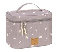 Lässig Toiletry Bag Casual Nursery Caddy to Go Bag Blocks Taupe Beige