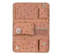 LÄSSIG Car Organiser, Car Back Seat Organiser, Back Seat Bag for Car, for Hanging, Foldable, 55 cm, Car Wrap-to-Go, happy prints caramel, Höhe 60 Zentimeter, Car back seat organiser