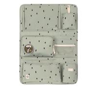 LÄSSIG Car Organiser, Car Back Seat Organiser, Back Seat Bag for Car, for Hanging, Foldable, 55 cm, Car Wrap-to-Go, happy prints olive, Höhe 60 Zentimeter, Car back seat organiser