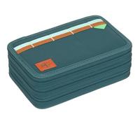 LÄSSIG Unique School Triple Pencil Case Slim Dark Green