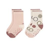 Lässig Unisex Kids Non Slip Socks Set of 2/ Off White/Dusty Pink Size 23-26