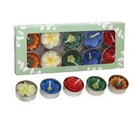 Laeto Candles Pack of 10 Tea Lights Candles | Handmade Decorative Home Decor Flower Themed Unscented Tealight Candles Gifts for Women, Gifts for Her