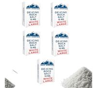 Laeto Snow Essentials Grit Rock Salt | White Grit Salt, Salt for Gritting, Rock Salt for Weeds Deicing Salt Grit, Salt for Paths, Salt for Driveways, Salt for Snow & Ice (5 x 10Kg Bags)