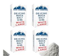 Laeto Snow Essentials Grit Rock Salt | White Grit Salt, Salt for Gritting, Rock Salt for Weeds Deicing Salt Grit, Salt for Paths, Salt for Driveways, Salt for Snow & Ice (4 x 10Kg Bags)