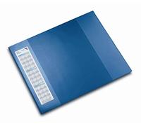 Läufer 42658 Durella D2 Desk Mat with Two Transparent Side Strips, 52 x 65 cm, Blue, Non-Slip Desk Pad