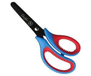 Läufer 87226 Ergonomic Craft Scissors for Kids School 1st Grade Red/Blue Right Handed Round Tip Scissors