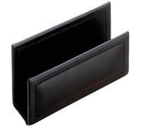 Läufer Ambiente Modena 33016-Letter Holder 16 x 6.5 x 8.5 CM, Genuine Leather, Black