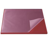 Läufer Durella Flexoplan 44624 Desk Mat with Edge Protection and Transparent Pad 52 x 65 cm Non-Slip Desk Mat Red