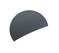 Läufer Durella Rondo 49749 Desk Mat, Semi-Circular Non-Slip Desk Mat, Graphite Black, 73 x 48 cm, Medium