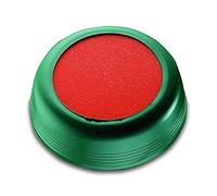 Läufer Round Stamp and Envelope Sponge Damper Pad with Elastic Grip Plate Green 85mm Ø Green