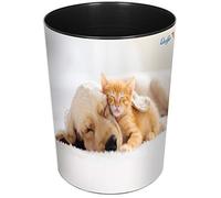 Läufer Runner trash, 13 litre trash can, Perfect for the nursery, Round, Sturdy Plastic, Dog and Cat