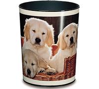 Läufer Runner trash, 13 litre trash can, Perfect for the nursery, Round, Sturdy Plastic, Dogs