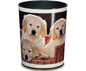 Läufer Runner trash, 13 litre trash can, Perfect for the nursery, Round, Sturdy Plastic, Dogs