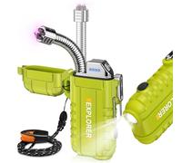 Lafagiet Electric Lighter USB C, Powerful Dual Arc Plasma Flame, with Flashlight, Wind & Waterproof Lighters for Candle, Camping, Grill, Emergency